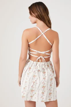 Floral Print Poplin Mini Dress