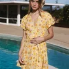 Floral Print Puff-Sleeve Dress