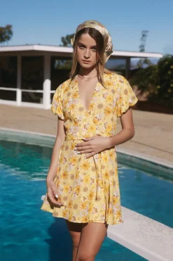 Floral Print Puff-Sleeve Dress