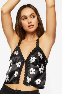 Floral Print Satin Cami