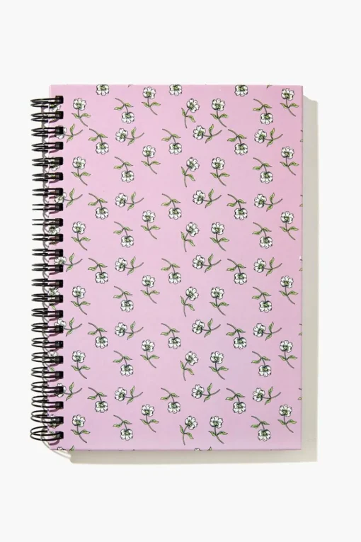 Floral Print Spiral Journal