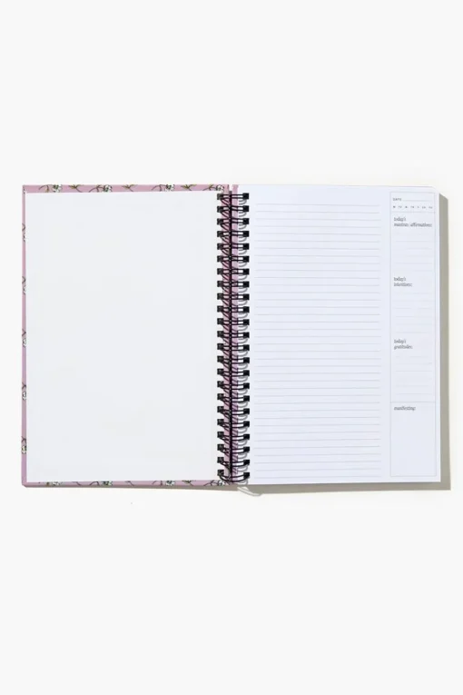 Floral Print Spiral Journal