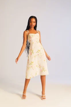 Floral Print Sweetheart Dress