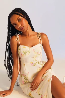 Floral Print Sweetheart Dress