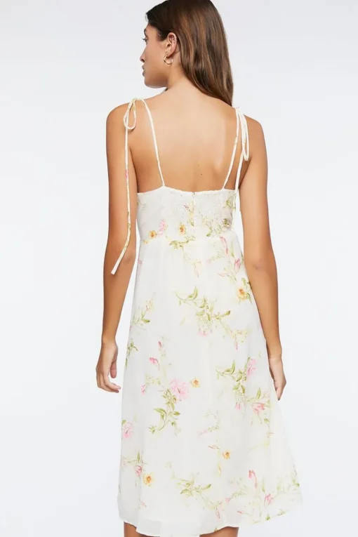 Floral Print Sweetheart Dress