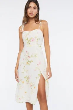 Floral Print Sweetheart Dress