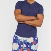 Floral Print Swim Trunks