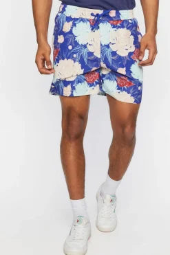 Floral Print Swim Trunks