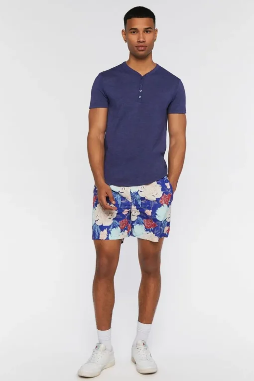 Floral Print Swim Trunks