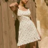 Floral Print Tie-Strap Mini Dress