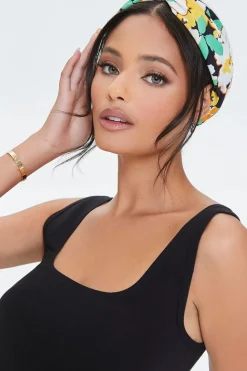 Floral Print Twisted Headwrap