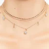 Floral Rhinestone Necklace Set