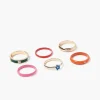 Floral Rhinestone Ring Set