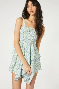 Floral Smocked Tiered Mini Dress