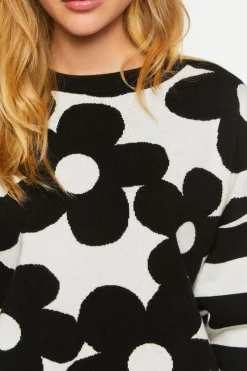 Floral Striped Sweater