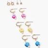 Floral Stud & Drop Earring Set
