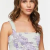 Floral Super-Cropped Tank Top