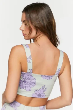 Floral Super-Cropped Tank Top