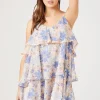 Floral Tiered Flounce Mini Dress
