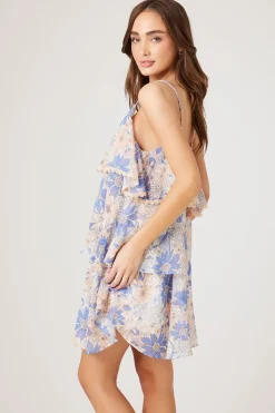 Floral Tiered Flounce Mini Dress