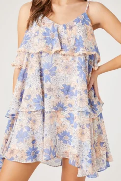 Floral Tiered Flounce Mini Dress