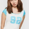 Floral-Trim 92 Graphic Ringer Tee