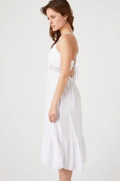 Flounce Crisscross Midi Dress
