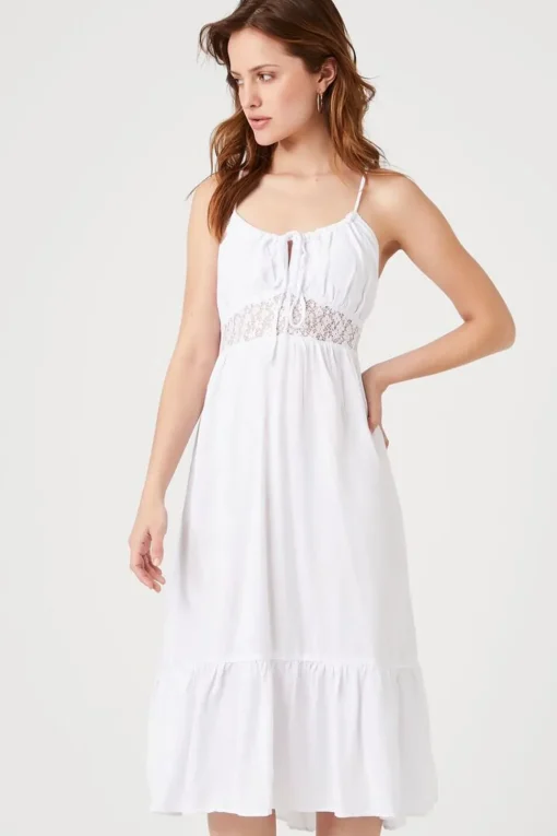 Flounce Crisscross Midi Dress