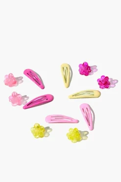Flower Claw & Snap Hair Clip Set