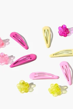 Flower Claw & Snap Hair Clip Set