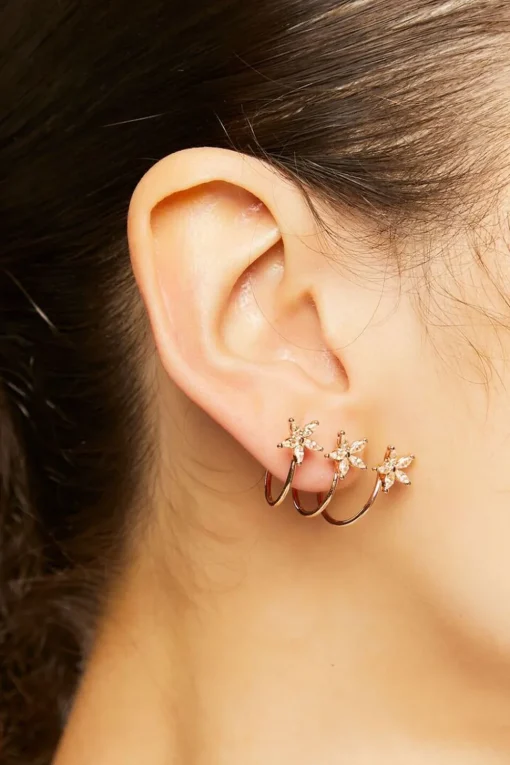 Flower Ear Cuffs