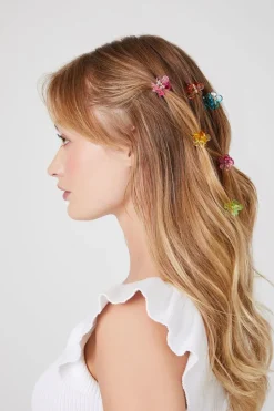 Flower Hair Claw Clip Set