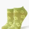 Flower Print Ankle Socks