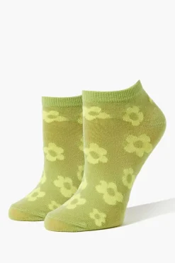 Flower Print Ankle Socks