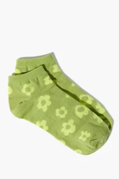 Flower Print Ankle Socks