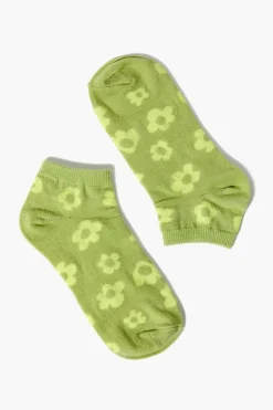 Flower Print Ankle Socks