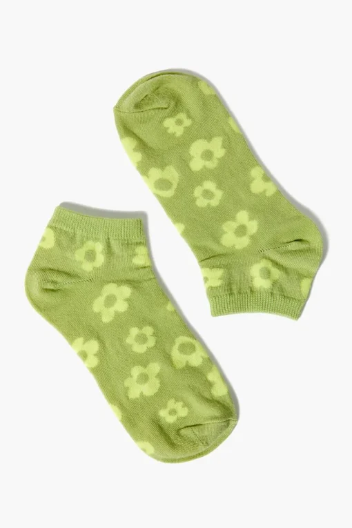 Flower Print Ankle Socks
