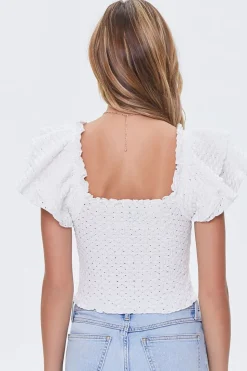 Flutter Sleeve Crop Top