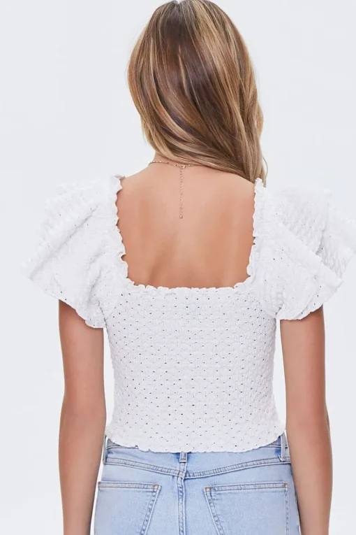 Flutter Sleeve Crop Top