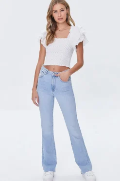 Flutter Sleeve Crop Top