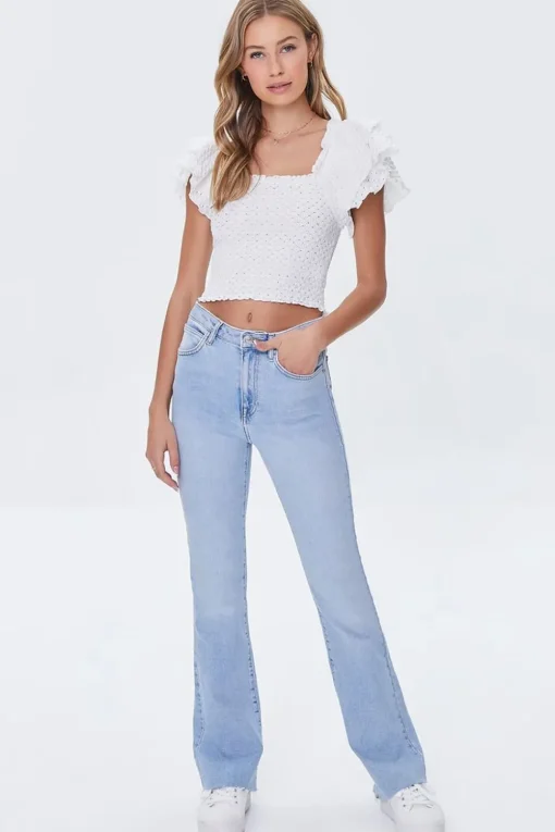 Flutter Sleeve Crop Top