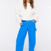 Frayed Corduroy Mid-Rise Pants