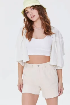 Frayed Corduroy Shorts