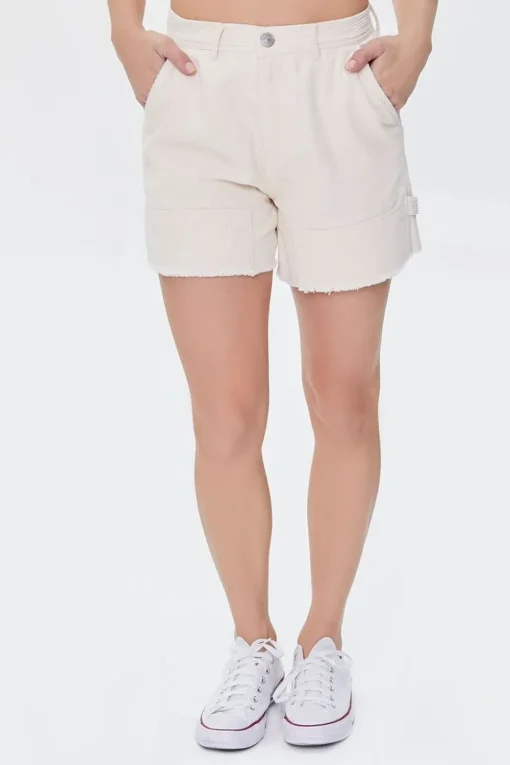 Frayed Corduroy Shorts