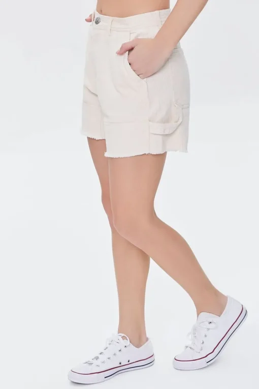 Frayed Corduroy Shorts