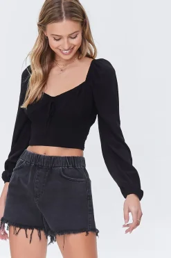 Frayed Denim Shorts