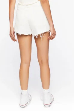 Frayed Distressed Denim Shorts