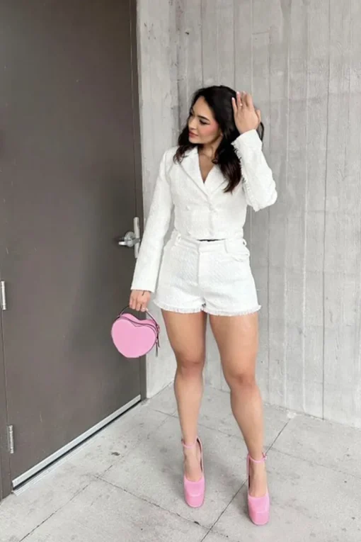 Frayed-Hem High-Rise Shorts