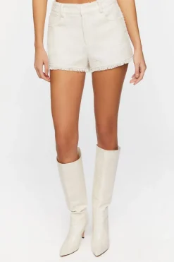 Frayed-Hem High-Rise Shorts