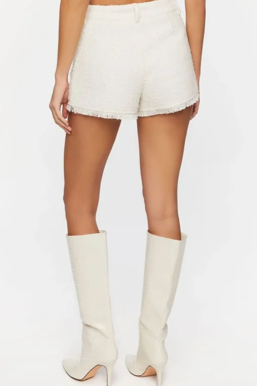 Frayed-Hem High-Rise Shorts